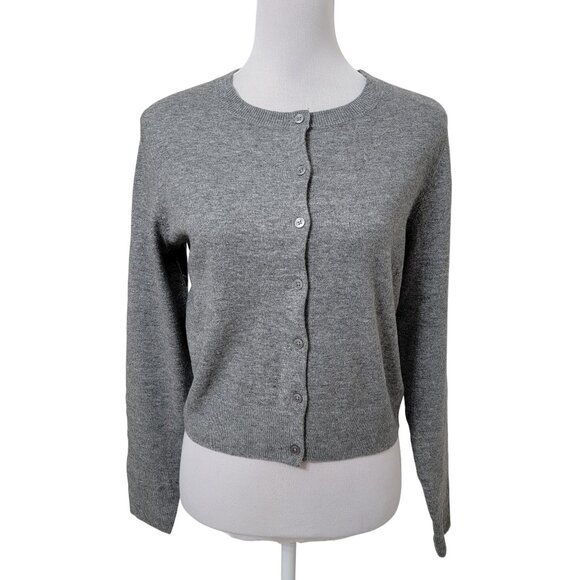 a new day Size XS Gray Button Front Long Sleeve Cardigan, Gently Used Condition - Picture 1 of 11